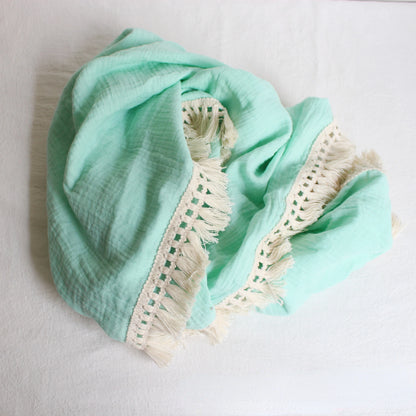 Couverture d’emmaillotage en mousseline de coton pour bébé