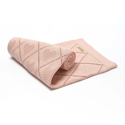 Couverture tricotée en coton pour bébé