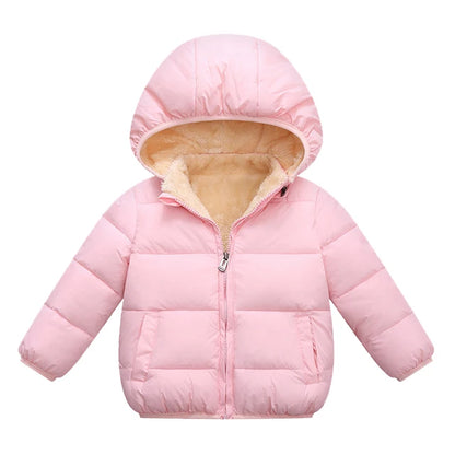Doudoune bébé bleue foncée rembourrée avec velours intérieur