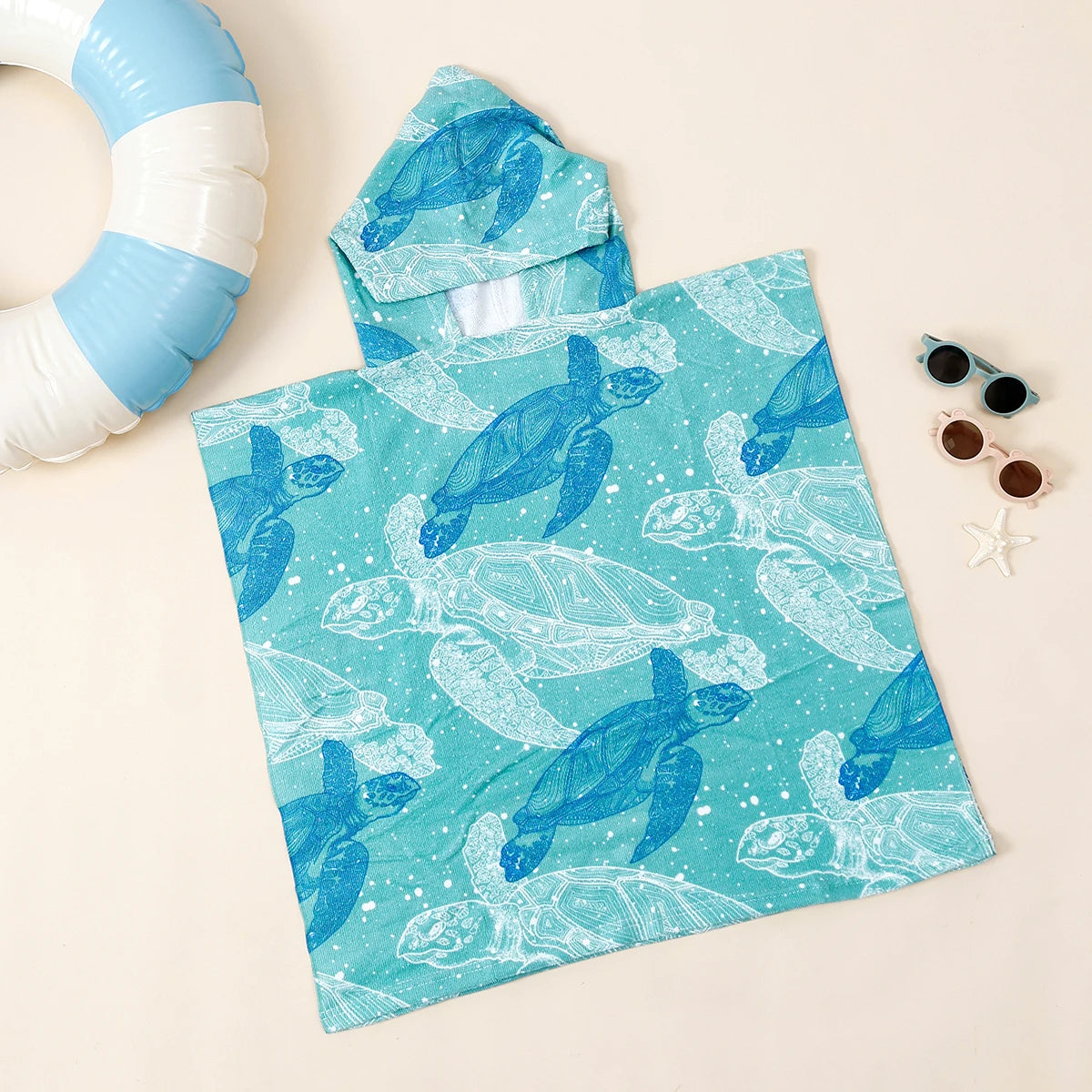 Serviette de plage à capuche pour bébé