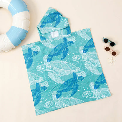 Serviette de plage à capuche pour bébé