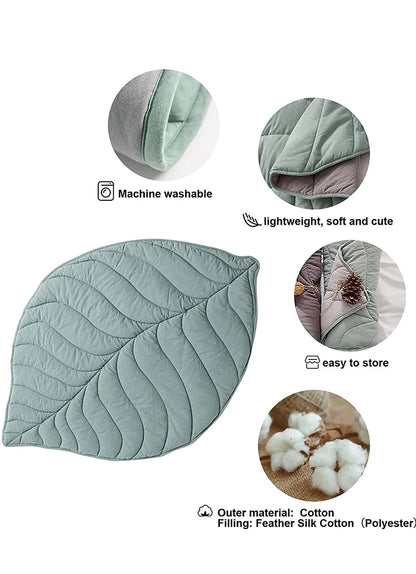 Tapis de sol en coton en forme de belle feuille pour bébé