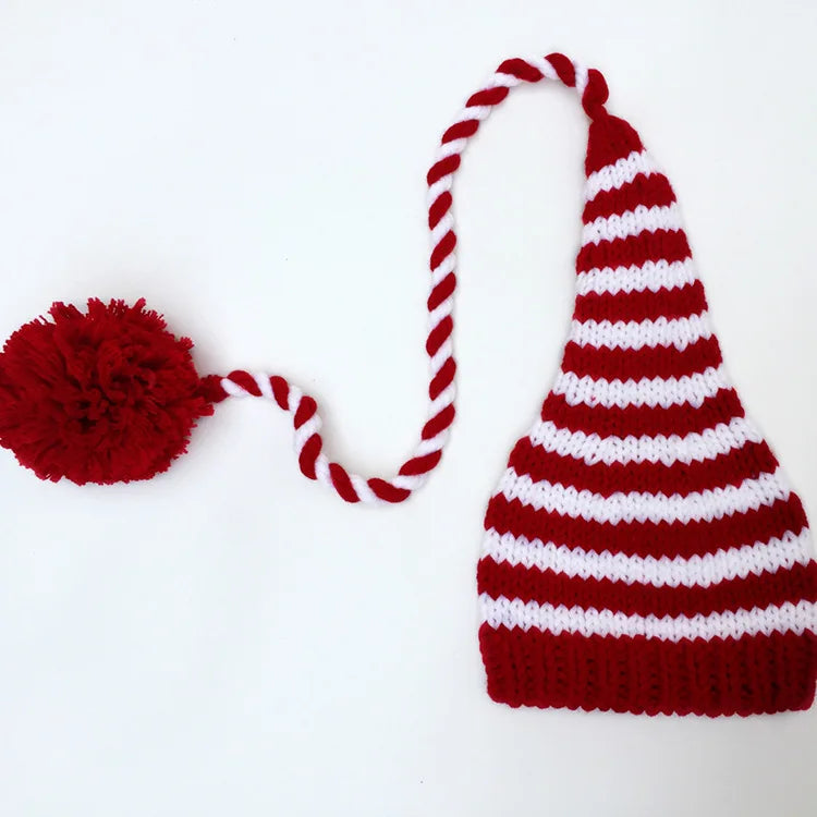 Chapeaux de noël tricoté pour nouveau-né