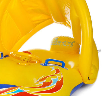 Bouée pour bébé gonflable avec ombrelle
