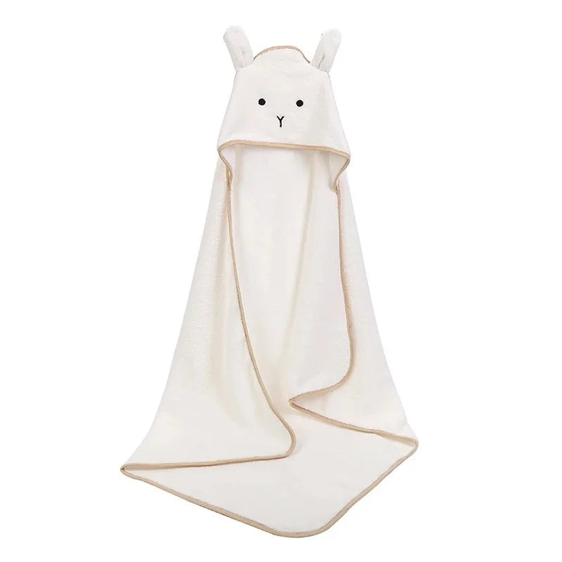 Serviette de bain avec jolis motifs de dessins animés pour bébé