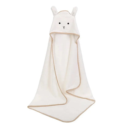 Serviette de bain avec jolis motifs de dessins animés pour bébé