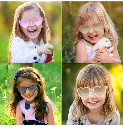 Lunette colorée avec un design en forme de coeur pour enfant