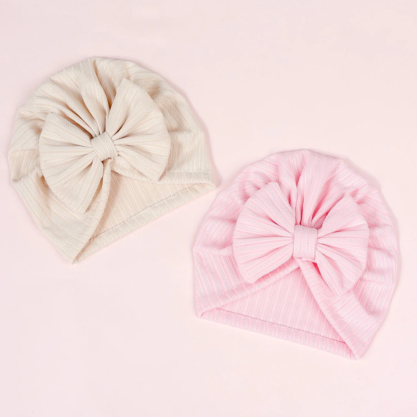 Turban en coton doux avec nœud papillon pour fille