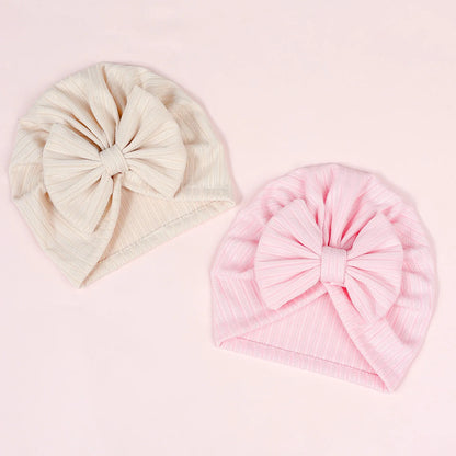 Turban en coton doux avec nœud papillon pour fille