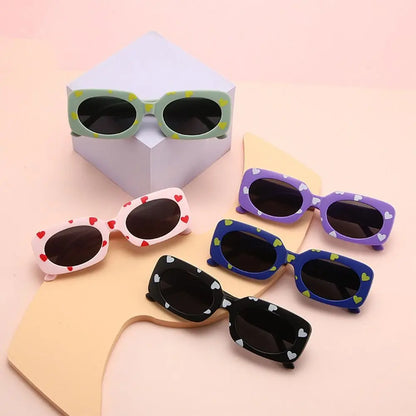 Lunettes de soleil à imprimé cœur pour enfants