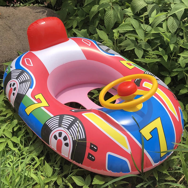Bateau gonflable pour bébé en forme de voiture