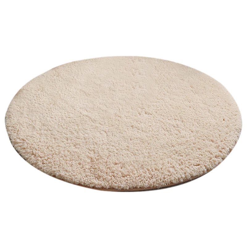 Tapis de sol bébé doux rond et beige pour bébé