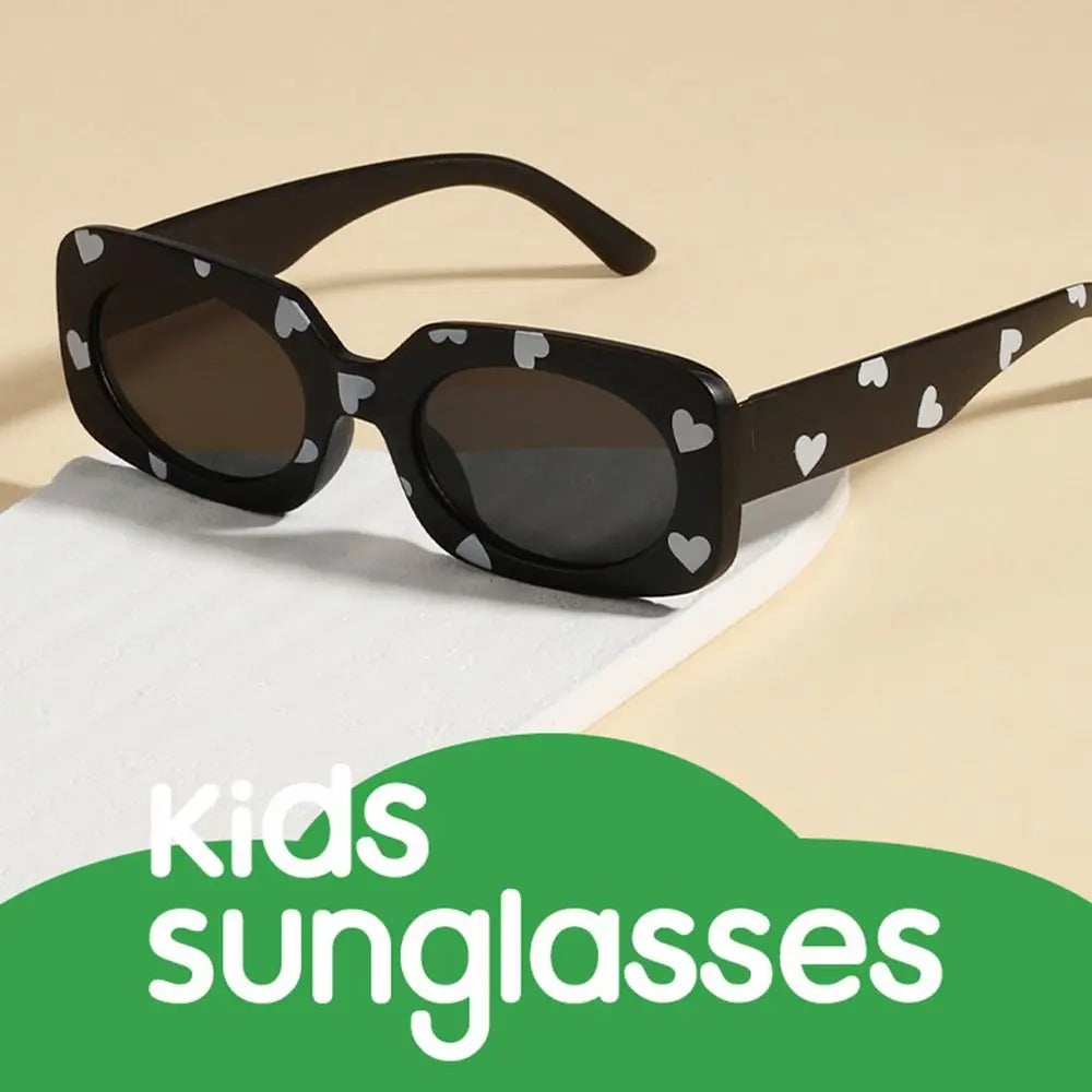 Lunettes de soleil à imprimé cœur pour enfants
