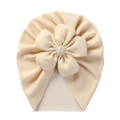 Turban chaud à fleurs pour bébé fille