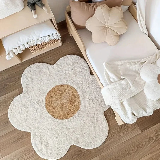 Tapis de sol bébé doux en forme de fleur