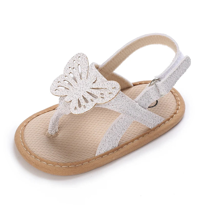 Sandales à paillettes détail papillon pour bébé fille