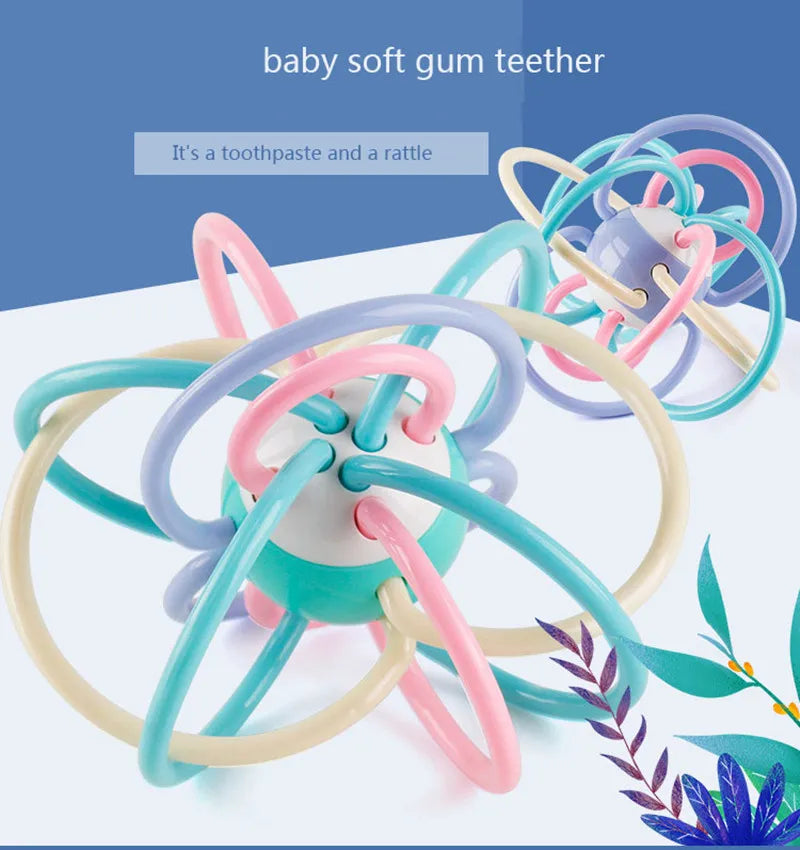 Hochet en caoutchouc souple pour bébé