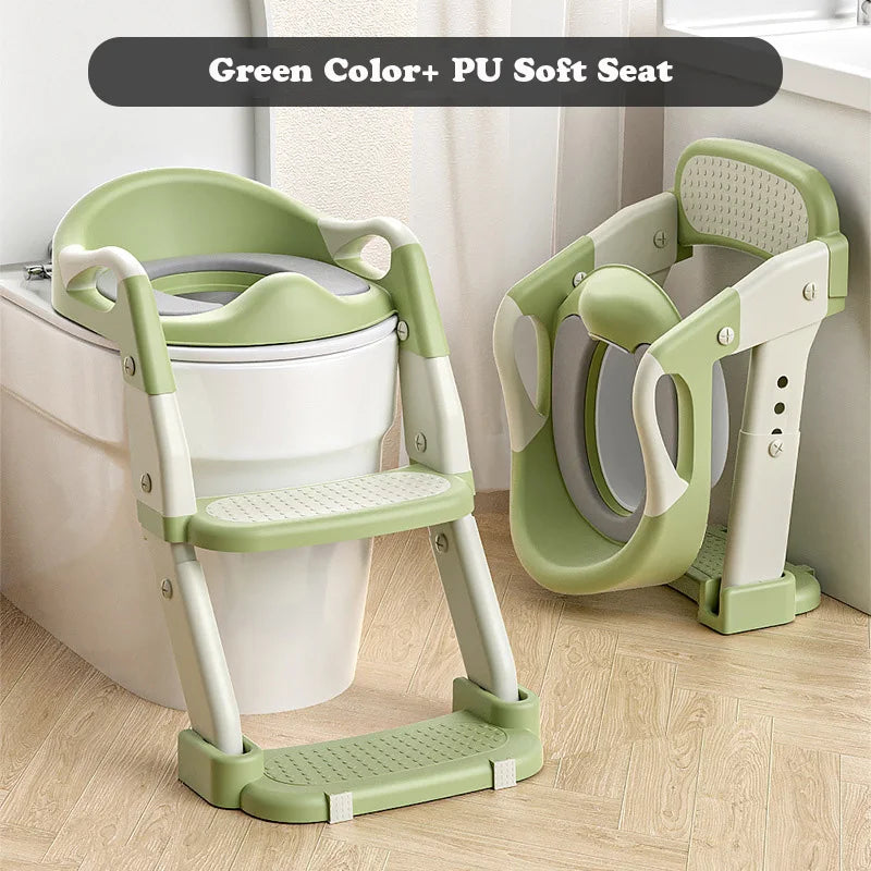 Chaise de toilettes pliable avec escalier pour enfants