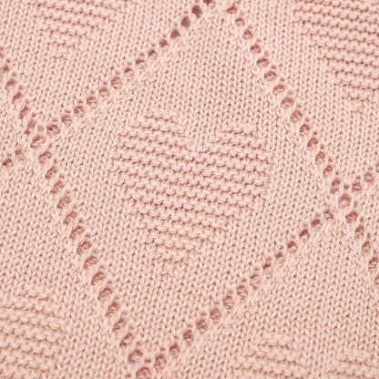 Couverture tricotée en coton pour bébé