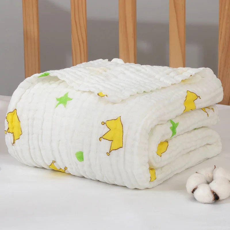 Couverture carrée en mousseline pour bébé