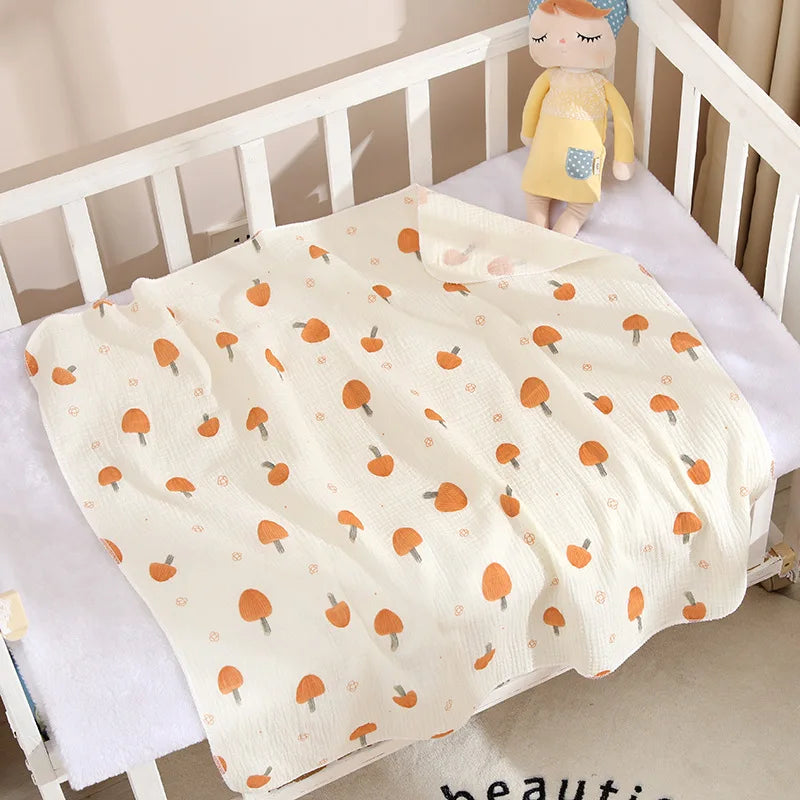 Couverture en mousseline de coton biologique pour nouveau-né