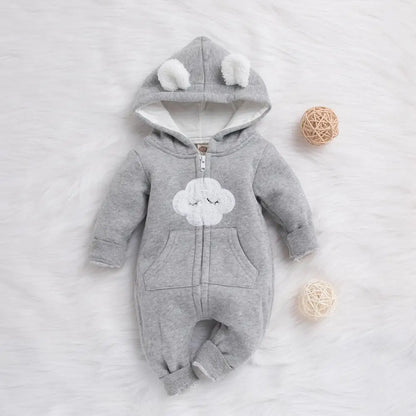 Grenouillère à capuche pour bébé