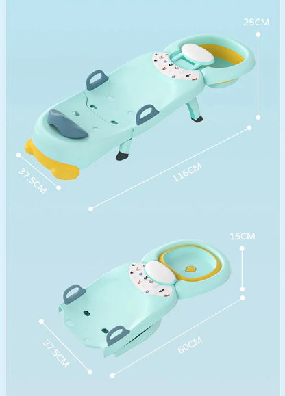Chaise bébé pliante pour lavage de cheveux