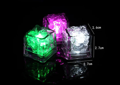 Lot de 6 ou 12 pièces de jouets de bain cubes lumineux