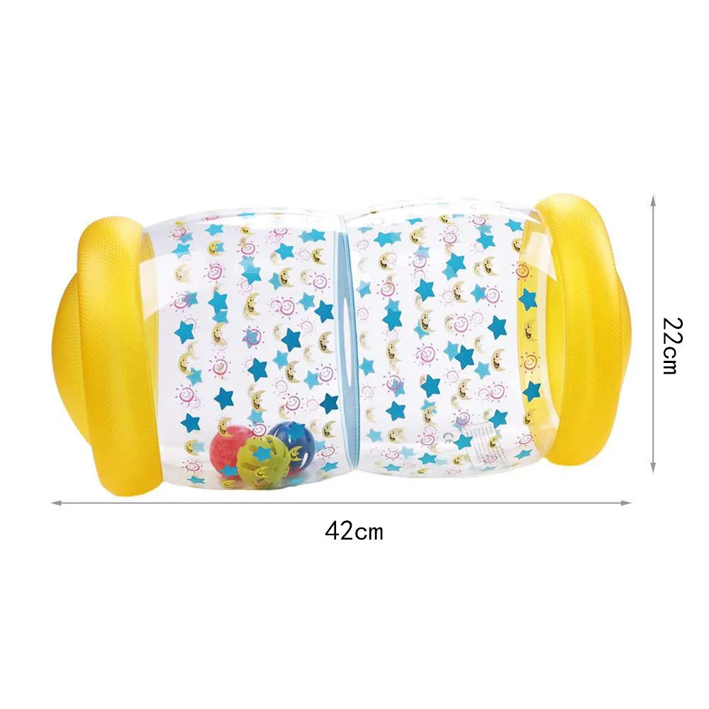 Jouet gonflable bébé rouleau jaune a étoile
