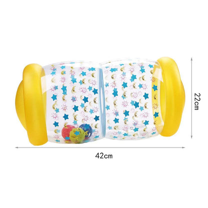 Jouet gonflable bébé rouleau jaune a étoile