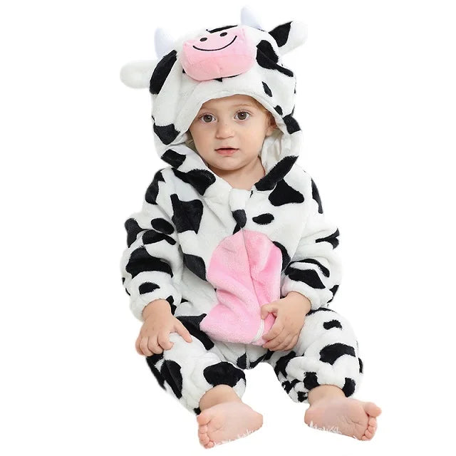Combinaison pyjama avec une capuche à motifs d’animaux
