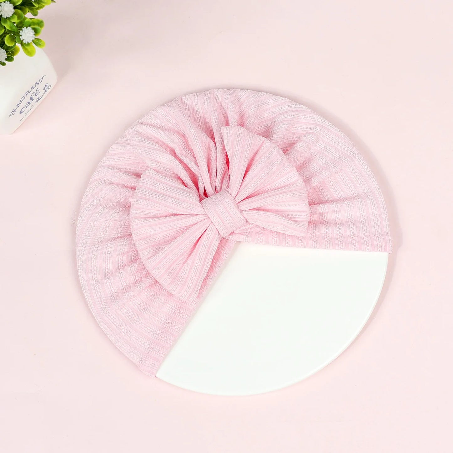 Turban en coton doux avec nœud papillon pour fille