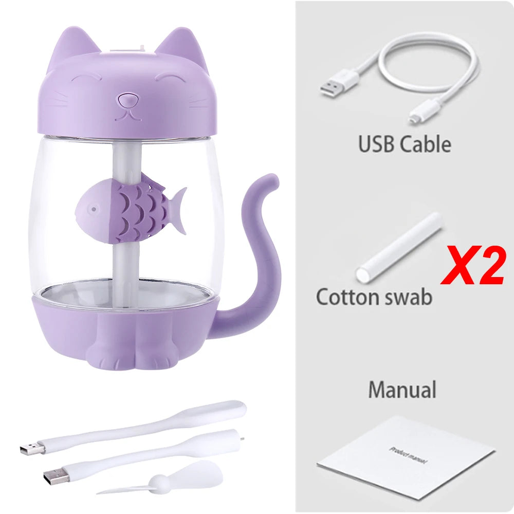 Humidificateur d’air en forme de chat