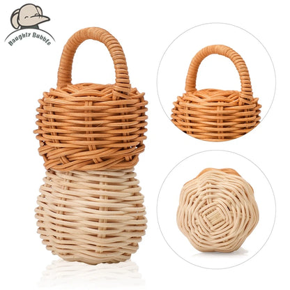 Hochet en bois avec anneau de dentition pour bébé