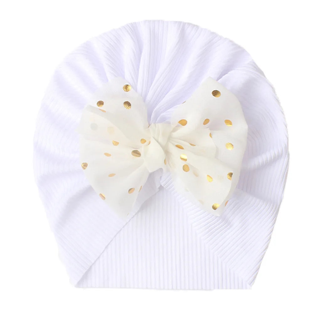 Turban à noeud brillant pour bébé fille