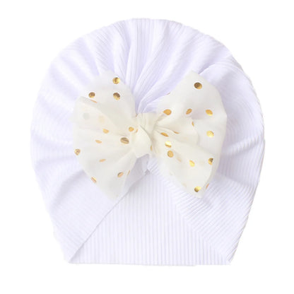 Turban à noeud brillant pour bébé fille
