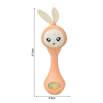 Hochet de dentition motif lapin avec musique