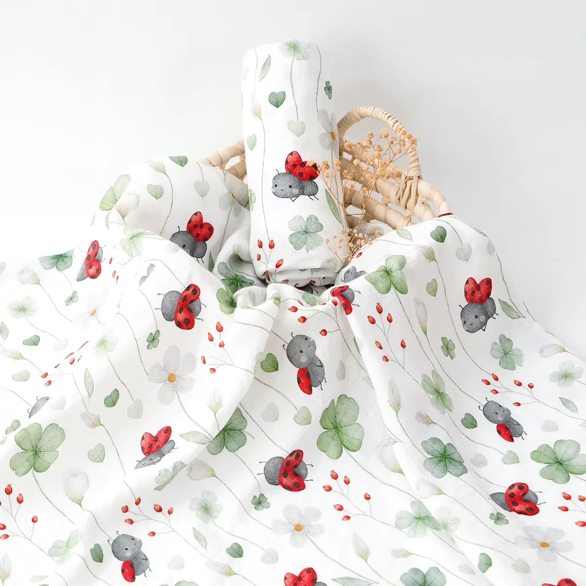 Couverture à langer en mousseline de bambou et coton pour bébé