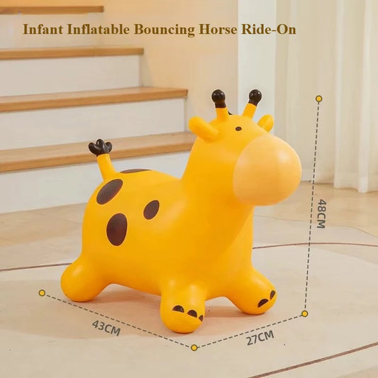 Trémie gonflable en forme de girafe