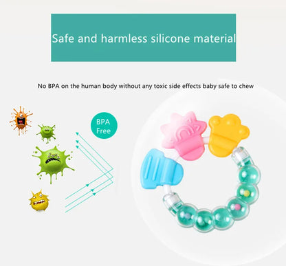 Hochet en caoutchouc souple pour bébé