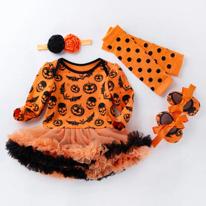 Déguisement halloween bébé fille 4 pièces