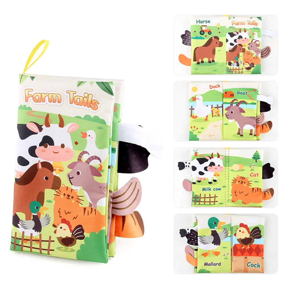Livre en tissu interactif pour bébé de 0 à 36 mois