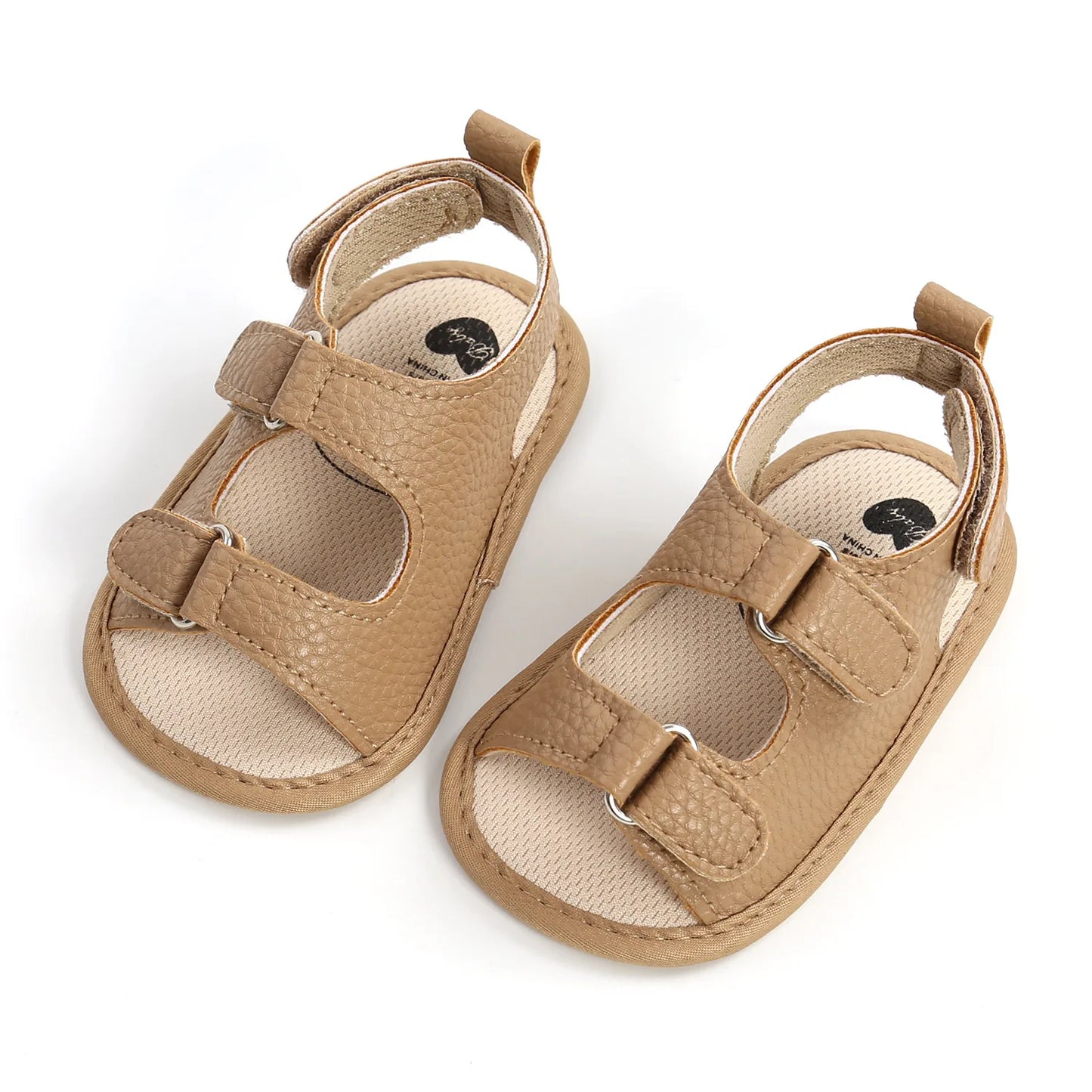 Sandales plates d’été à scratch pour bébé garçon et fille