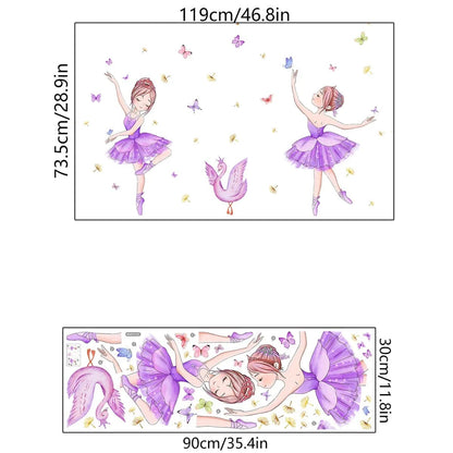 Autocollants muraux à motifs de danseuse de ballet