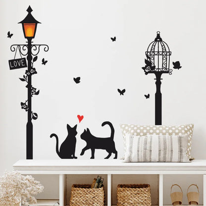 Stickers muraux en forme de chats
