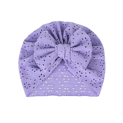 Turban en dentelle avec noeud pour bébé fille