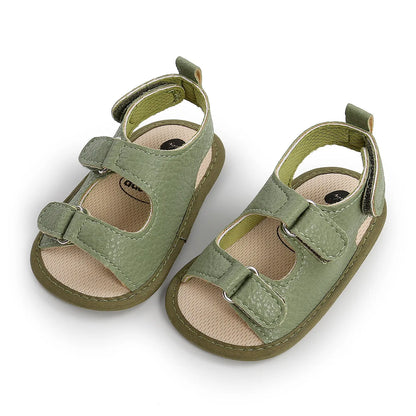 Sandales plates d’été à scratch pour bébé garçon et fille
