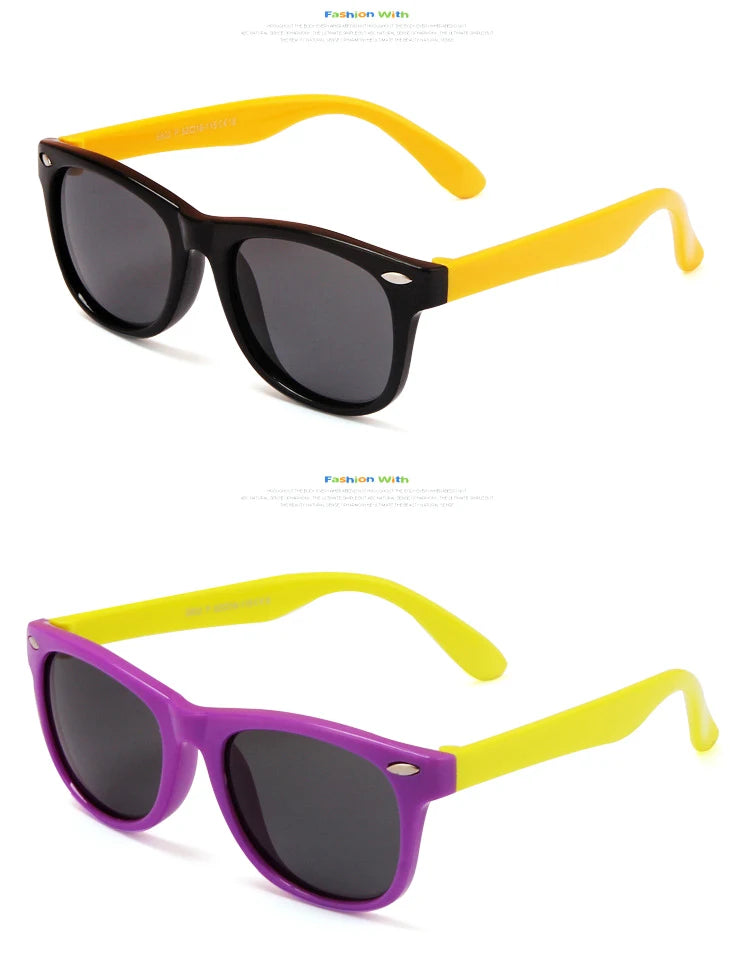 Lunettes de soleil classiques en Silicone pour enfants,