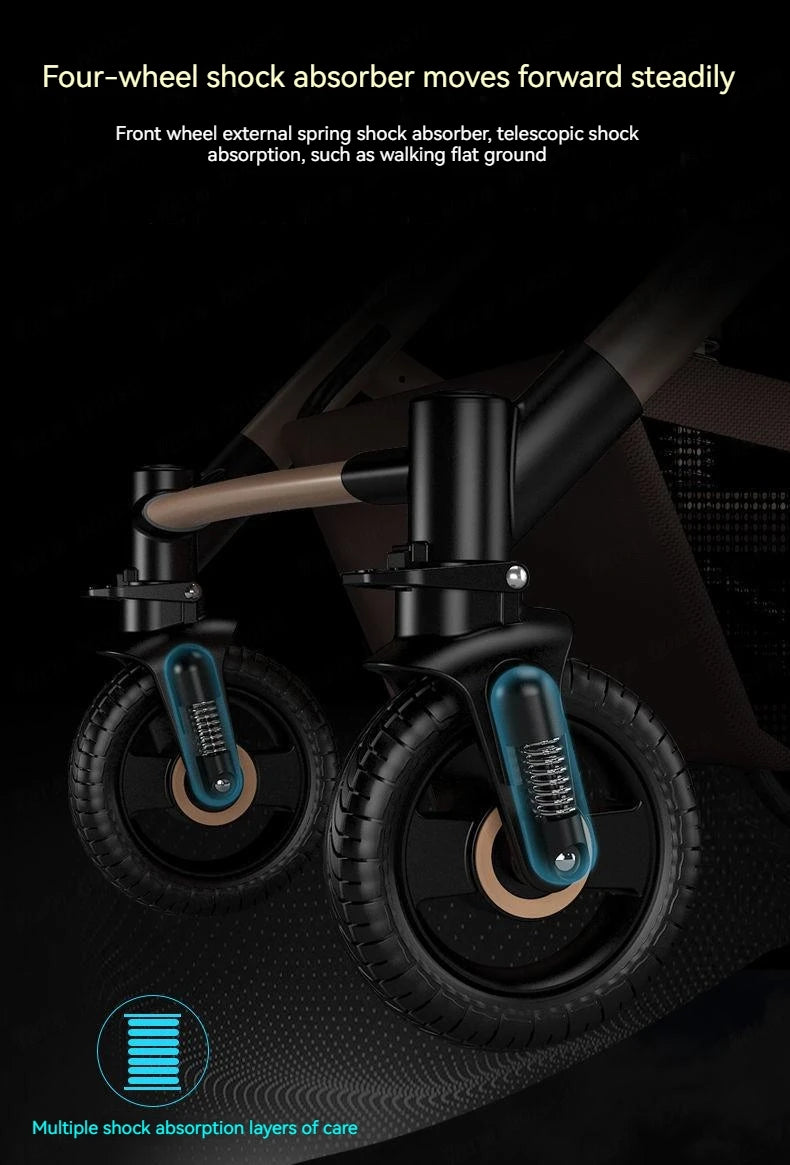 Poussette de luxe réversible pour bébé
