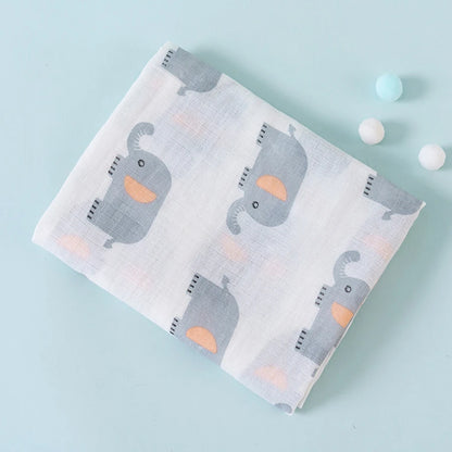 Couverture en mousseline avec 2 couches de gaze de bambou pour bébé